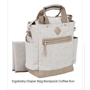 Ergobaby Baby Child Diaper Bag Tote Bag Backpack Coffee Tan Khaki